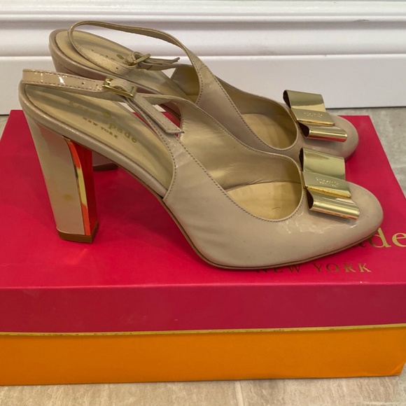 Kate Spade Nude Slingback Heels - Picture 3 of 4